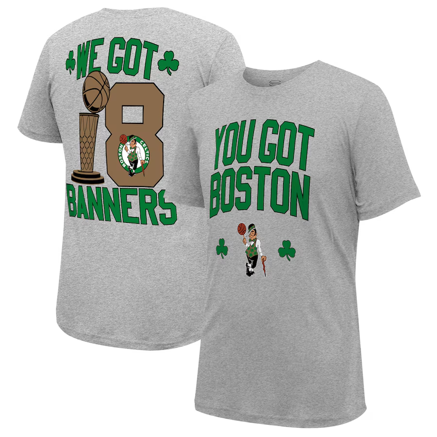 Men NBA Boston Celtics  2024 Champions T shirts grey style  17->nba t-shirts->Sports Accessory